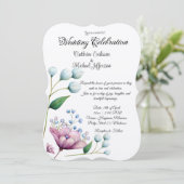 Invitation Élégant Mariage Floral Soft Botanical Romance (Debout devant)