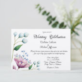 Invitation Élégant Mariage Floral Soft Botanical Romance (Debout devant)