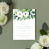 Invitation Élégant Mariage floral vert Sage