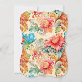 Invitation Élégant Mariage floral victorien (Dos)