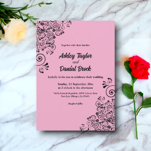 Invitation Élégant Mariage flou décoratif simple