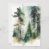 Invitation Élégant Mariage forestier (Dos)