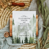 Invitation Élégant Mariage forestier