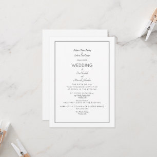 Invitation Élégant Mariage Formel Les Deux Ensembles Parents 
