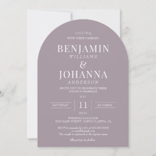 Invitation Élégant Mariage français Lilac Arch