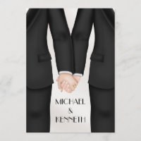 Elégant Mariage Gay Groom tenant Les Mains