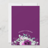Invitation Élégant Mariage géométrique violet rustique (Dos)