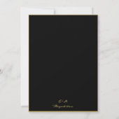 Invitation Élégant Mariage Gold Black Budget (Dos)