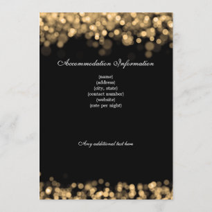 Invitation Élégant Mariage Gold Lumières Personnalisé
