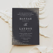Invitation Élégant Mariage Gold Shimmer