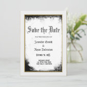 Invitation Elégant mariage gothique enregistrer la date Invit (Debout devant)