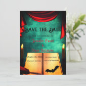 Invitation Elégant mariage gothique enregistrer la date Invit (Debout devant)