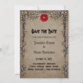 Invitation Elégant mariage gothique enregistrer la date Invit (Devant)