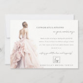 Invitation Elégant Mariage Gown Business Merci QR Code (Devant)