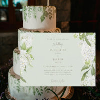 Élégant Mariage Hortensias Blancs Sauge