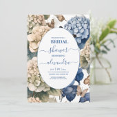 Invitation Élégant Mariage Hydrangea (Debout devant)