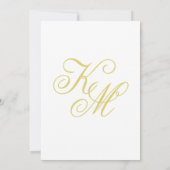 Invitation Élégant Mariage Île Citron Jaune Script (Dos)