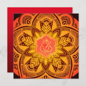 Invitation Élégant Mariage indien de Mandala du Ganesh Classy (Devant / Derrière)
