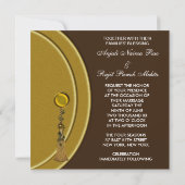 Invitation Élégant Mariage indien Gold Tassel (Dos)