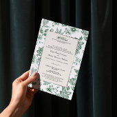 Invitation Élégant mariage islamique botanique vert