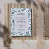Invitation Élégant mariage islamique botanique vert