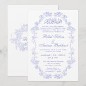Invitation Élégant Mariage islamique Vintage (Devant / Derrière)