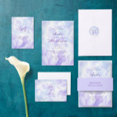Invitation Élégant Mariage Lilac violet clair