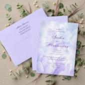 Invitation Élégant Mariage Lilac violet clair