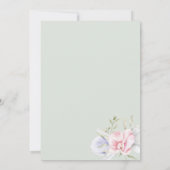 Invitation Élégant Mariage lilas vert menthe rose (Dos)