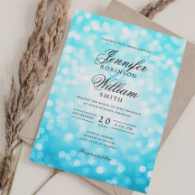 Elégant Mariage Lumières Vintage Turquoise QR RSVP
