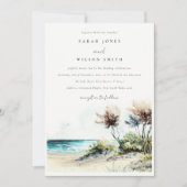 Invitation Elégant Mariage marin de la plage de Palm Plage Du (Devant)