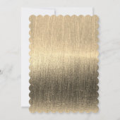 Invitation Élégant Mariage métallique noir et or (Dos)