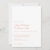 Invitation Élégant Mariage minimal de la fleur pivoine (Devant)