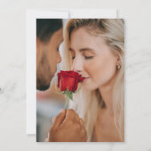 Invitation Élégant Mariage minimal Fleur sauvage Enregistrer  (Dos)