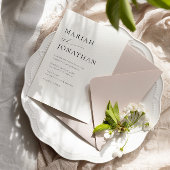 Invitation Élégant Mariage minimaliste classique moderne