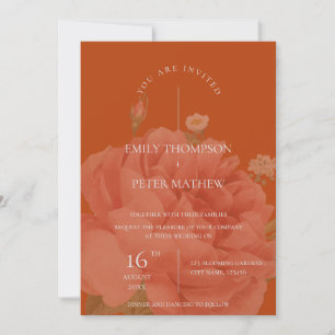 Invitation Élégant Mariage minimaliste en terre cuite