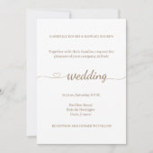 Invitation Élégant Mariage minimaliste moderne Laver le Coeur (Devant)