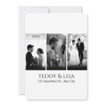 Élégant Mariage minimaliste noir et blanc