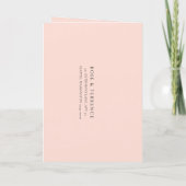 Invitation Élégant Mariage Moderne Corail Côté Chic (Dos)