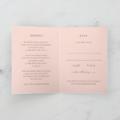 Invitation Élégant Mariage Moderne Corail Côté Chic (Intérieur)