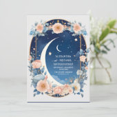 Invitation Élégant, Mariage Moderne de Constellations Céleste (Debout devant)