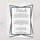 Invitation Élégant Mariage moderne en noir et blanc (Dos)