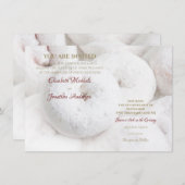 Invitation Elégant Mariage moderne Ethereal White Doughnut (Devant / Derrière)