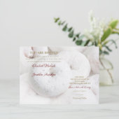 Invitation Elégant Mariage moderne Ethereal White Doughnut (Debout devant)