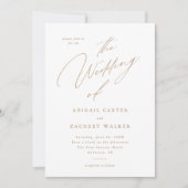 Invitation Élégant Mariage Moderne Photo Script (Devant)