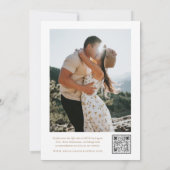 Invitation Élégant Mariage Moderne Photo Script (Dos)