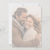 Invitation Élégant mariage Monogramme Logo photo moderne défr (Dos)