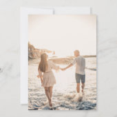 Invitation Élégant Mariage Monogramme Mariage et Initiales de (Dos)