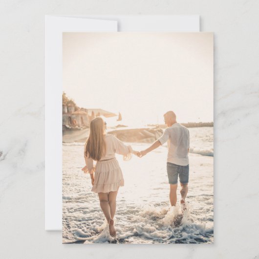 Invitation Élégant Mariage Monogramme Mariage et Initiales de (Dos)