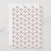 Invitation Élégant Mariage musulman blanc et rouge (Dos)